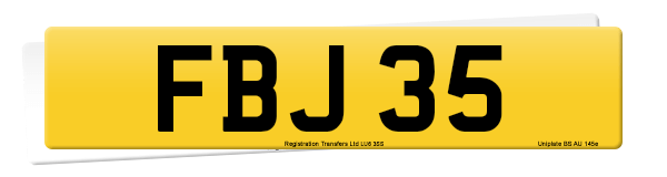 Registration number FBJ 35